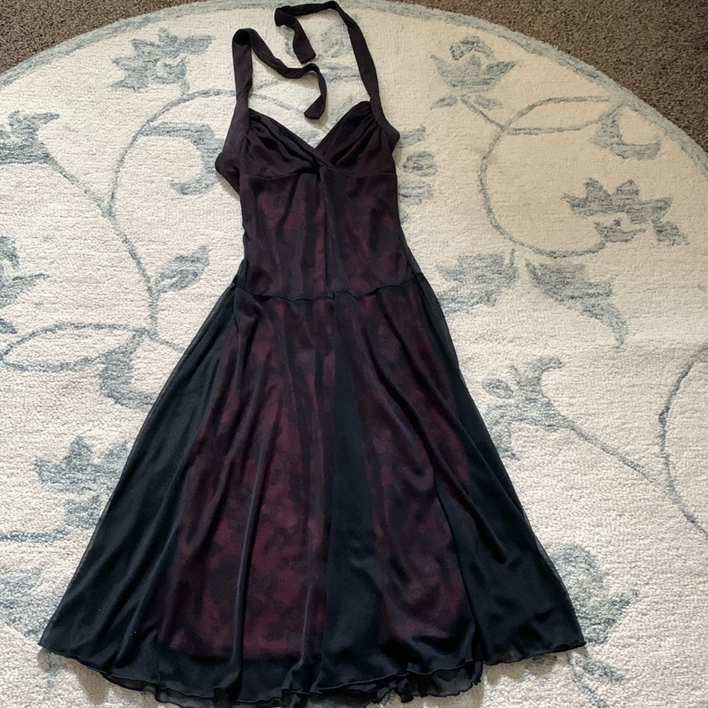 Trixxi halter dress. Small. Worn twice. Black polyester. Machine washable.